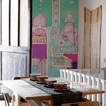 Italy imported mural camelot childrens cartoon palace living room bedroom background wall paper