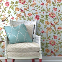 Beautiful American wallpaper Notting Hill wallpaper American flowers and birds new Chinese style living room bedroom background