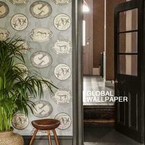 British original imported wallpaper British retro nostalgic environmental protection animal pattern Matrinah