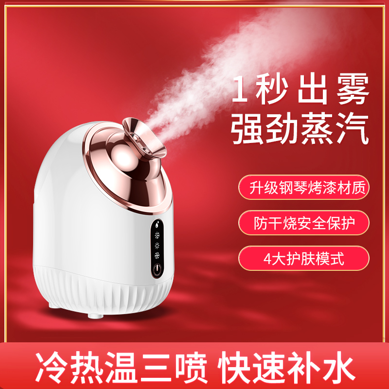 Hot and cold double-jet face steamer nano-hydrating sprayer facial steam machine beauty salon special face steamer