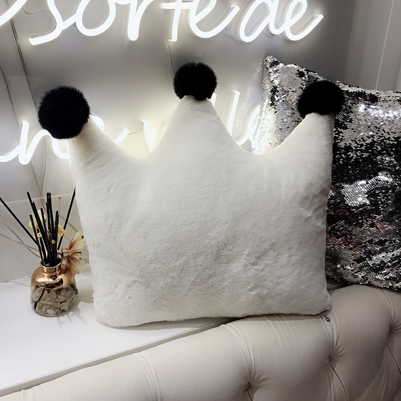 Ins thỏ thỏ nhung mềm tình yêu trăng năm cánh sao bóng gối đầu giường gối trang trí với lõi sofa đệm Gối hình thú cho bé