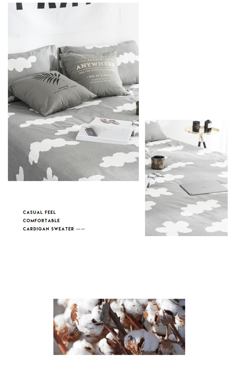 Bộ khăn trải giường bằng vải bông riêng biệt đặt trong giường nhỏ có kích thước 1,2m1,5 m 1,8 giường