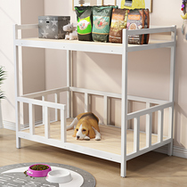 New multi-function dog bed solid wooden pet bed Iron art double deck Teddy Dog Nest CatBed Pet Nestle Bed