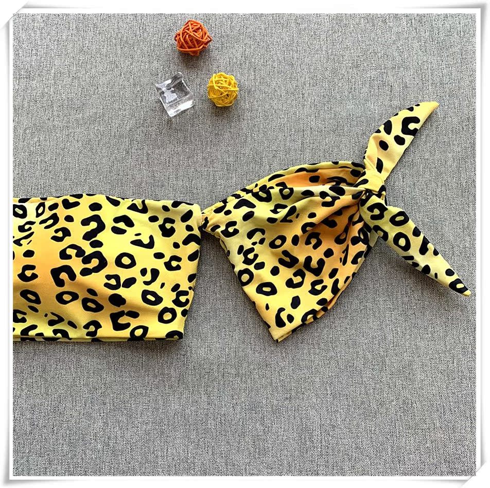 2018 mới châu Âu và Mỹ da báo bikini nữ quai bikini đồ bơi châu Âu và Mỹ áo tắm gợi cảm bikini ống top - Bikinis đồ bơi nữ