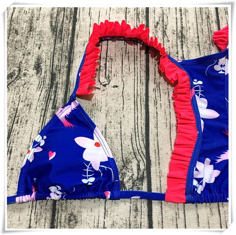 2018 speed bán bikini mới xù lông in áo tắm nữ quai hậu châu Âu và Mỹ gợi cảm - Bikinis do boi dep