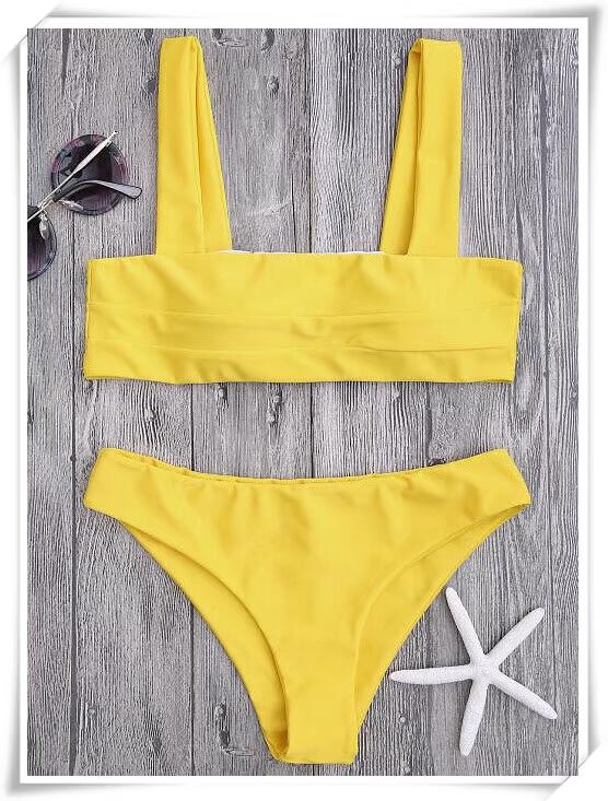 AliExpress mới bùng nổ phong cách vest rắn màu nhiều màu chia bikini gợi cảm nữ thời trang áo tắm bikini shop do boi