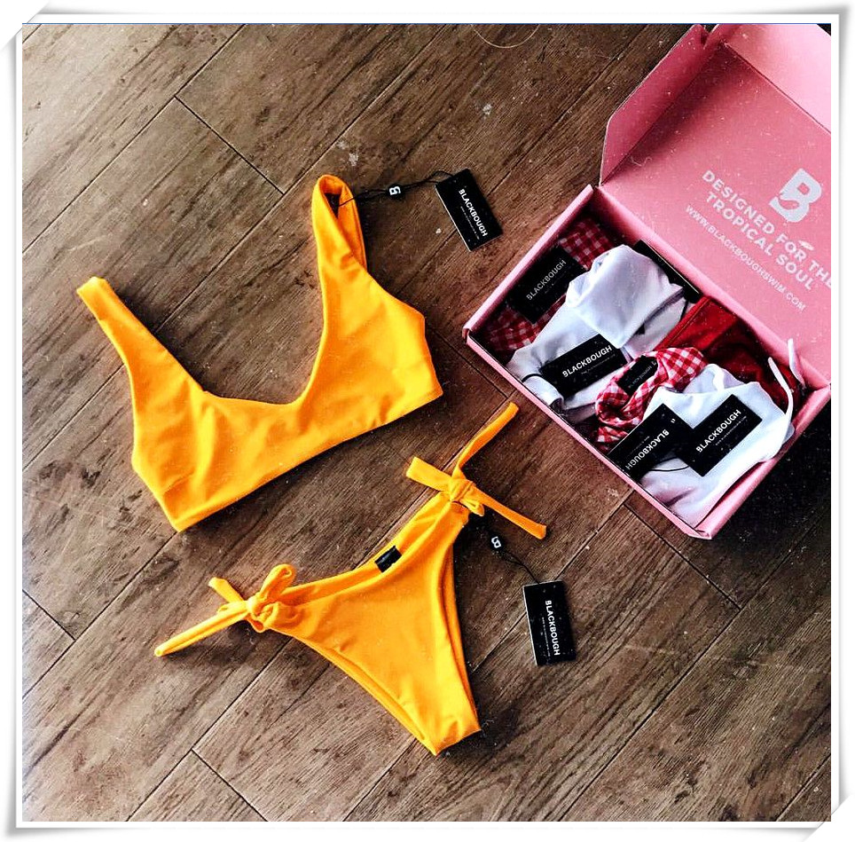 2018 mới AliExpress vụ nổ rắn màu ống top chia eo eo ren gợi cảm bikini bikini nữ bikini đồ bơi nữ 2 mảnh