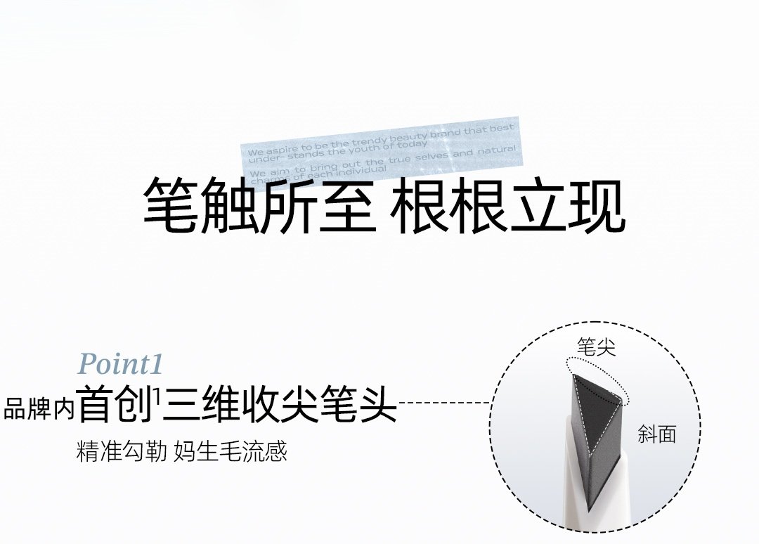 【中國直郵】小奧汀 雙頭塑形眉筆野生眉砍刀眉筆 01高智灰黑