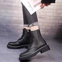 Qi Qi boutique trembles with Martin boots female 2021 New British trend ins Hundreds of boots thin boots 996