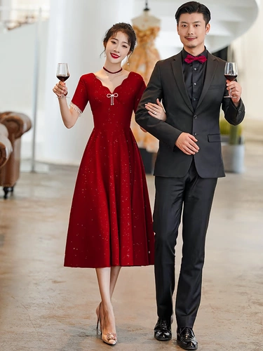 Вечернее платье для невесты, бордовое свадебное платье, юбка, подходит для подростков, коллекция 2023