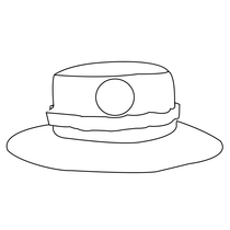 Round brim Bennie hat outdoor sunshade fishermans hat mountaineering fishing hat foldable tea-picking hat