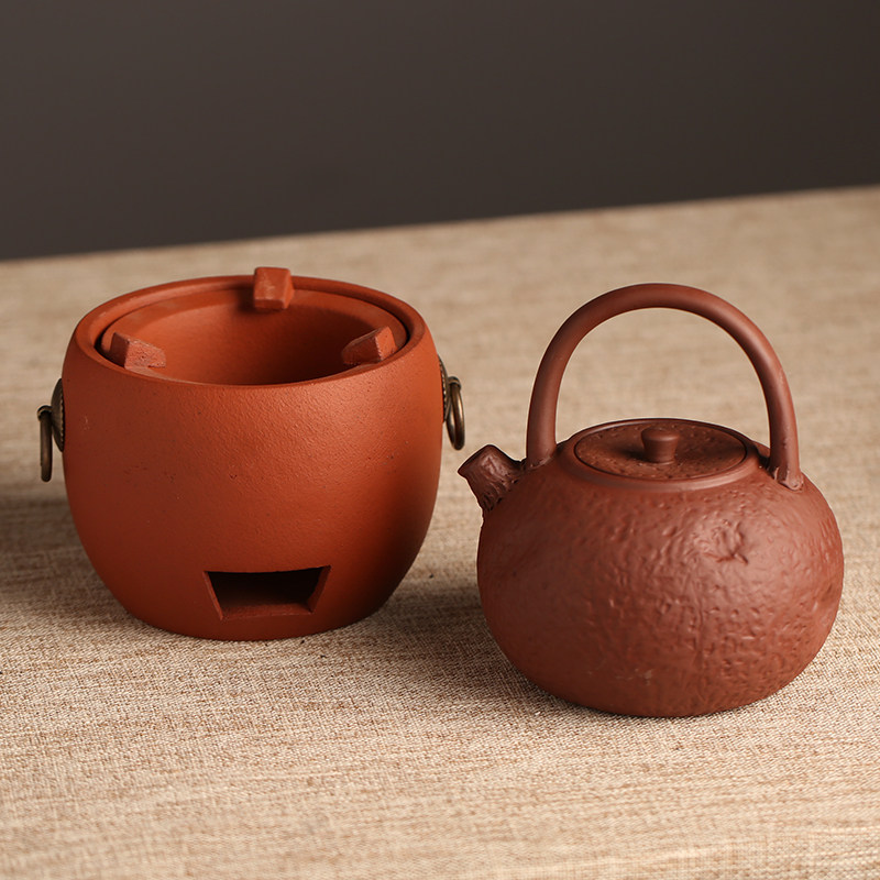 Chaoshan Chinese-style coarse pottery charcoal stove cooking tea stove red mud small wind stove household ceramic pot kettle side cooking