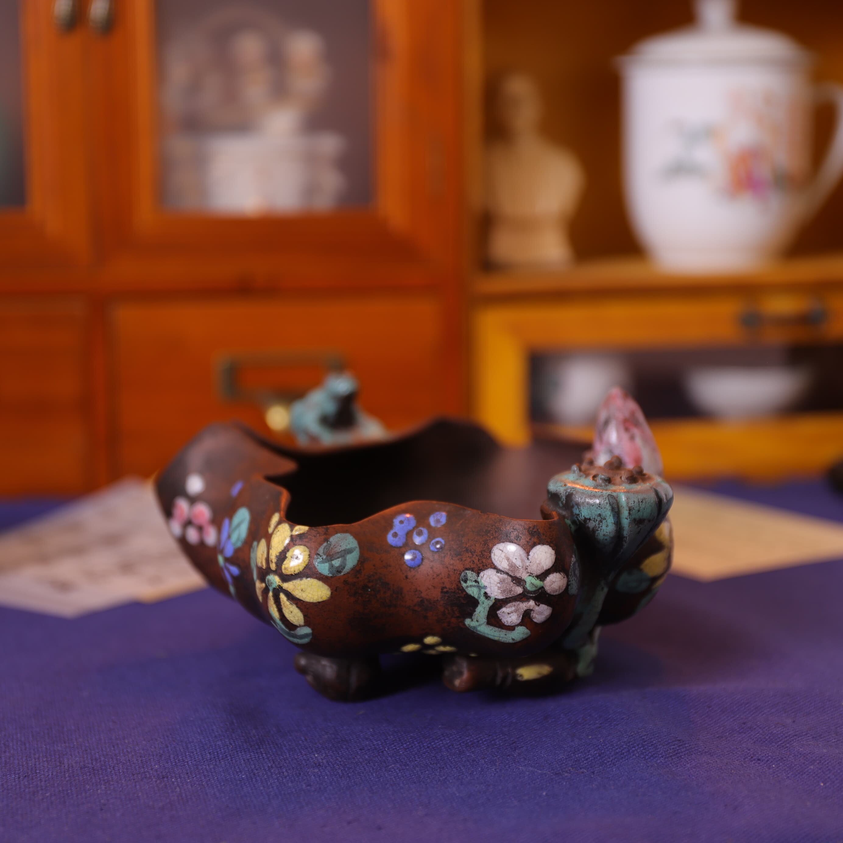 飛】中国美術 新渡 青花花蝶文蓋罐 蓋物 茶壷 古玩 N23M