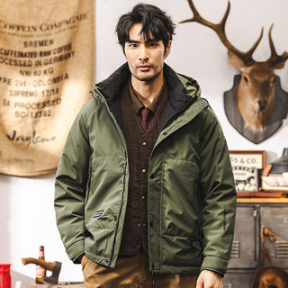 American Retro Graphene Workwear down Jacket for Men, Winter 2025 New Outdoor Cold-Resistant Warm Hooded Coat