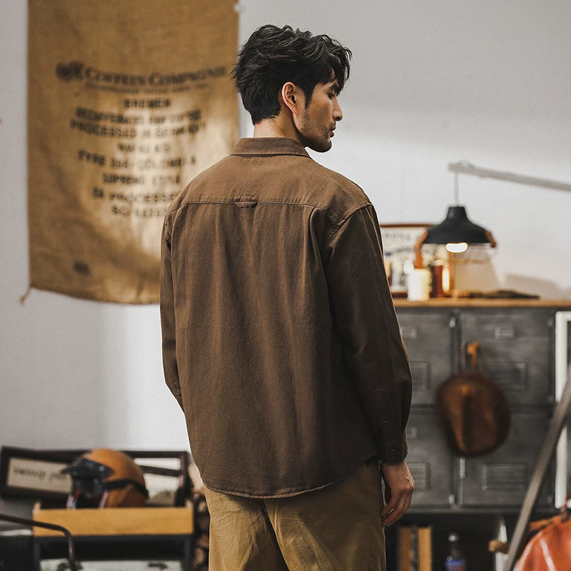Retro shirt, men's spring jacket, American style, oversize