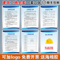 Construction site factory workshop safety production management regulations system brand Wall warehouse Enterprise slogan fire safety supervision fire safety supervision fire protection electricity operation rules warning signs can be customized custom-made and logo