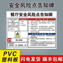 Restaurant Safety Risk Point Informed Sign Hazard Source Distribution Room Workshop Air Pressure Injection forklift Punch Milling Drilling Machine Mechanical Injury Warehouse Wagon position warning signs Limited Space Mark