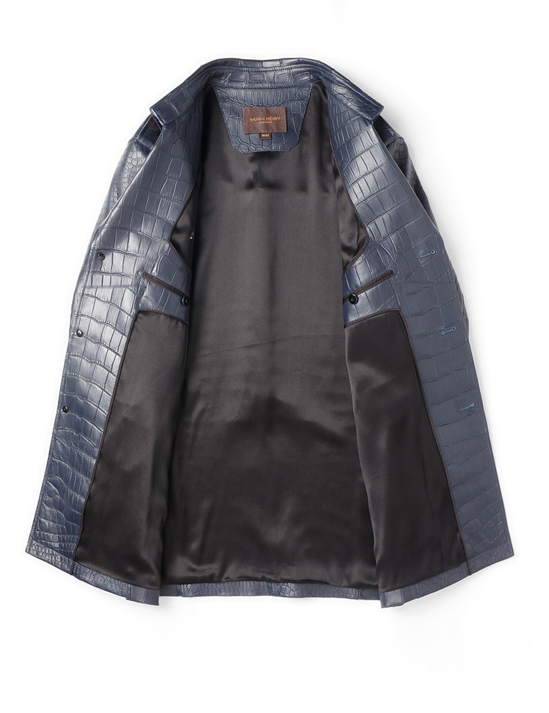 Муни/Муйя Роскош-Крокодил импорт крокодила дерма мужской одежды Shiguli Luxury пальто пальто 