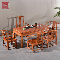 Mahogany cha zhuo yi combination of new Chinese gong fu tea table table solid wood living room furniture small coffee table cha yi zhuo home