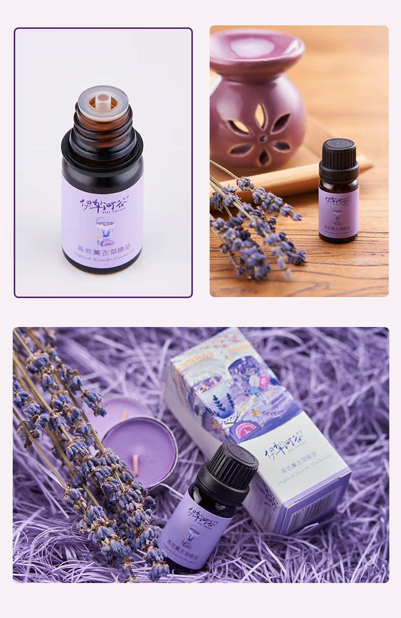 Ili River Valley Tinh dầu hoa oải hương cao nguyên 10ml Massage hương thơm nhẹ nhàng Thực vật duy nhất Tinh dầu thơm tinh dau xit phong