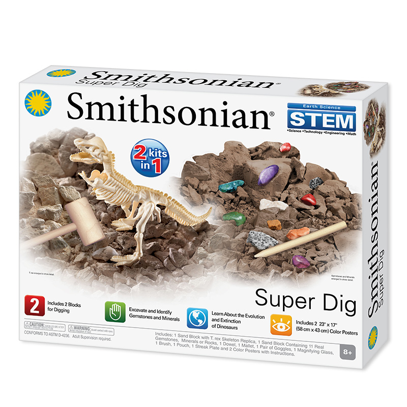 SmithsonianSTEAM Scientific Experimental Toy Ore Dinosaur Fossil Excavation Suit Archaeological Exploration Blind Box-Taobao