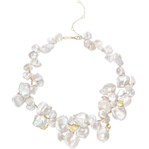 New product] HEFANG He Fang Petal Pearl Necklace Light Luxury High-end Fashion Design Neck Jewelry Birthday Gift for Girls