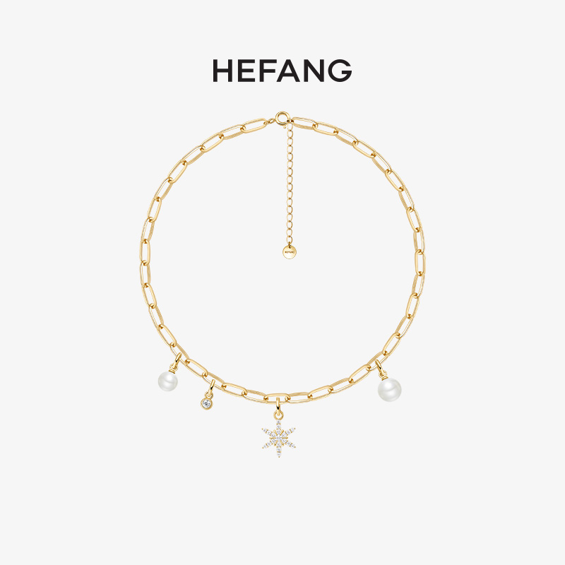 HEFANG He Fang jewelry ice and snow party necklace temperament design sense choker DIY accessories sweater chain autumn and winter