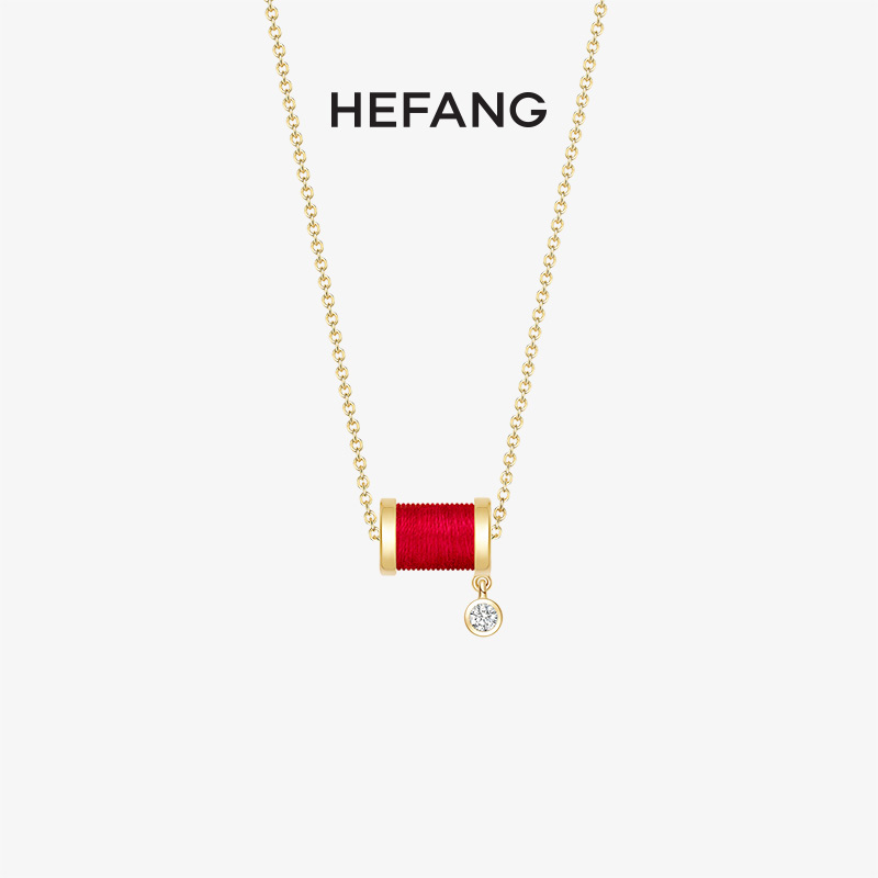 HEFANG Qi jewelry Sleeping princess clavicle chain 925 sterling silver female small waist tide net red pendant necklace