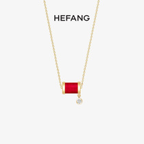 HEFANG Qi jewelry Sleeping princess clavicle chain 925 sterling silver female small waist tide net red pendant necklace