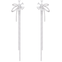 HEFANG何方珠宝雪束流苏耳环设计轻奢高级感长款流苏耳钉生日礼物
