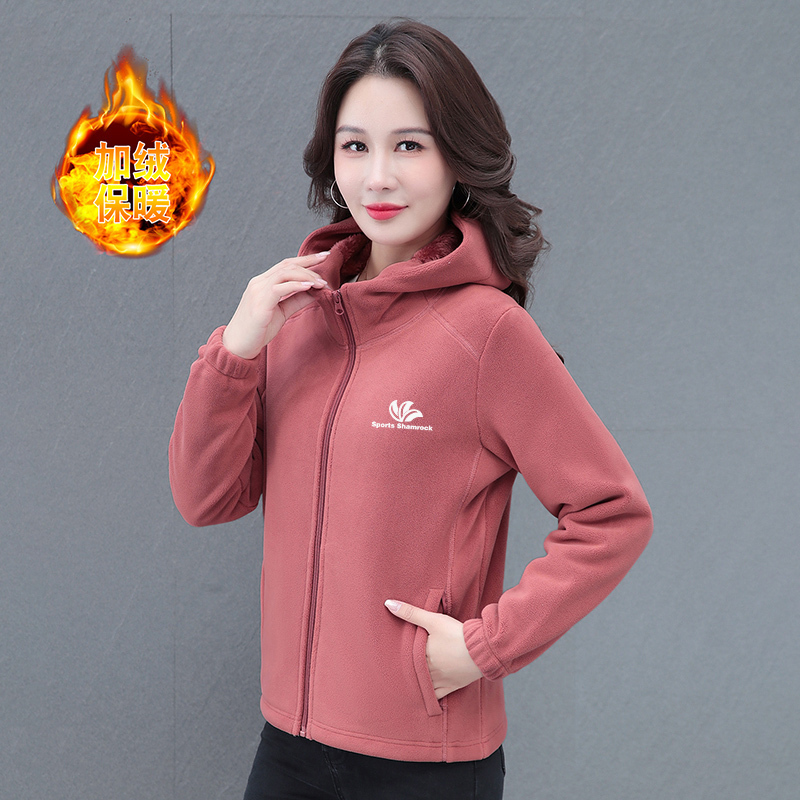 Outlet Brand Fashionable Warm Fleece Short Jacket for Women 2026 Autumn and Winter New Casual Cardigan Fleece Top
