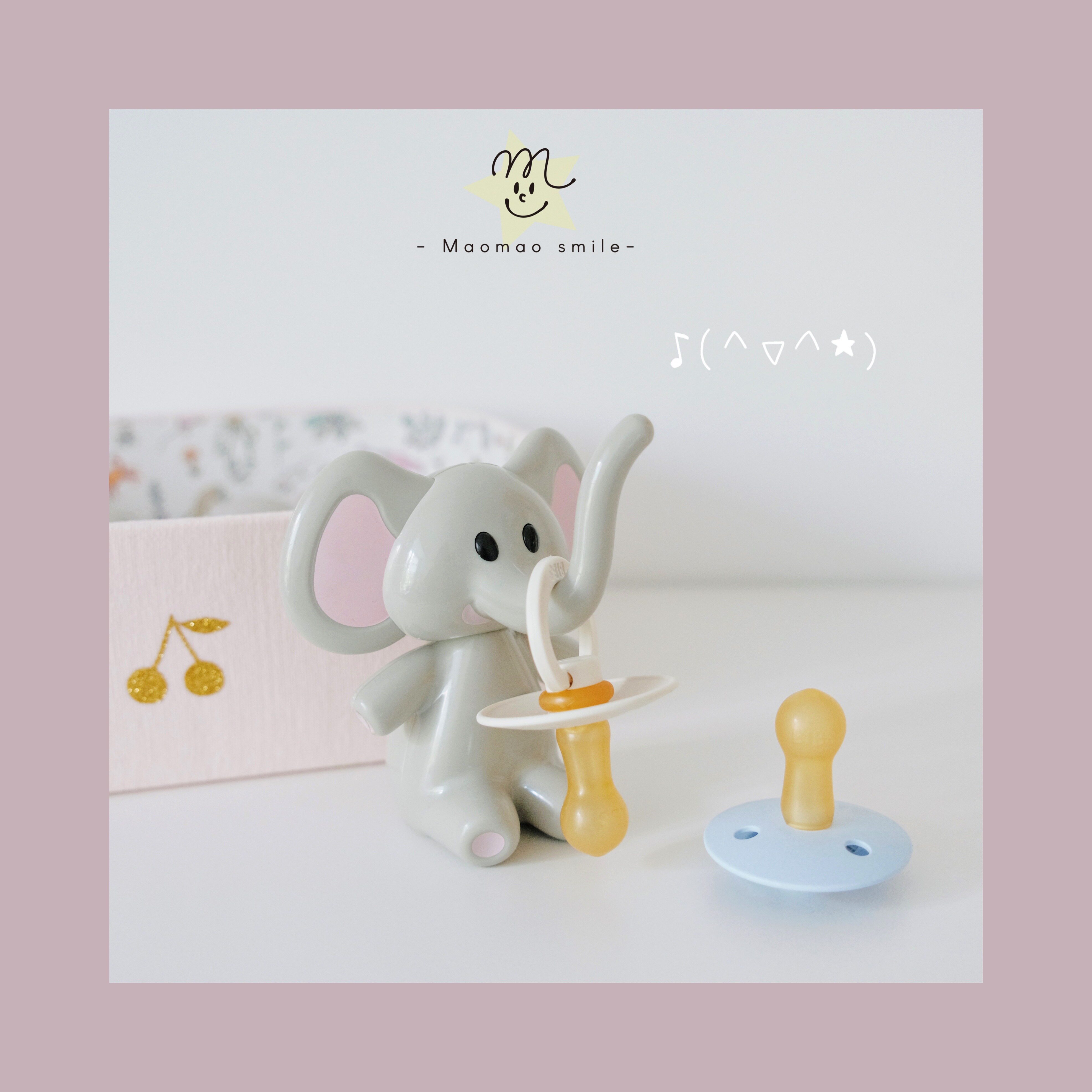MAO nose long ~ Canadian brand cute elephant baby nipple drain rack -- ring hair ring contained-Taobao