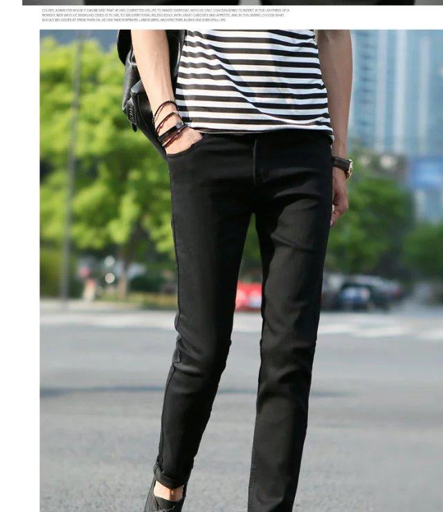 Jeans pour adolescent pieds Slim pour Quatre saisons - Ref 1465730 Image 6