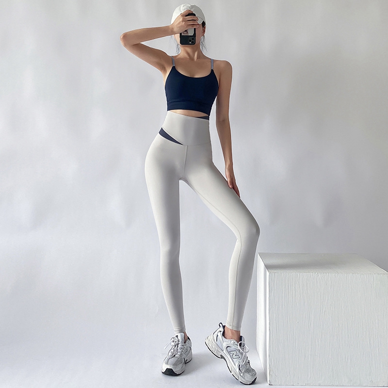 Fitness pants women's 2022 summer high-waisted tight-fitting sexy quick-drying yoga trousers outerwear running sports pants