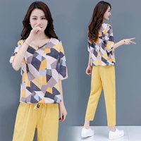 Летний комплект для отдыха, из хлопка и льна, 2020 года, в западном стиле, по фигуре