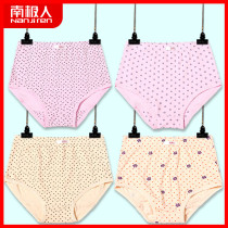 Antarctic mens elderly womens underwear womens cotton briefs elderly loose plus size high waist mom shorts ZK