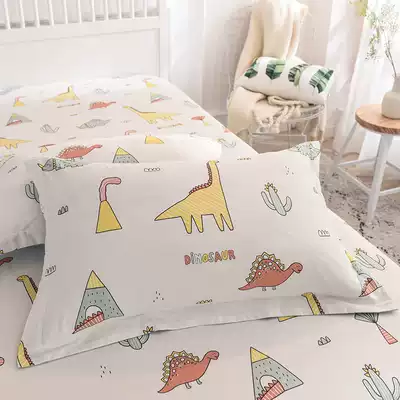 Customized cotton pillowcase 48 * 4cm latex pillow children infant boy double pillowcase custom pair