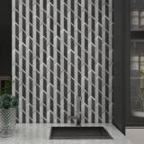 Белая самоклеющаяся металлическая мозаика на стену, французский стиль