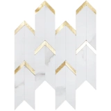 Белая самоклеющаяся металлическая мозаика на стену, французский стиль