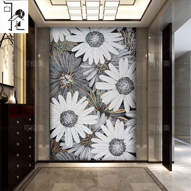 Mosaic Background Wall Brief Modern Genguan Living Room TV Art Glass Jigsaw Puzzle Parquet Cut Decorative Tile