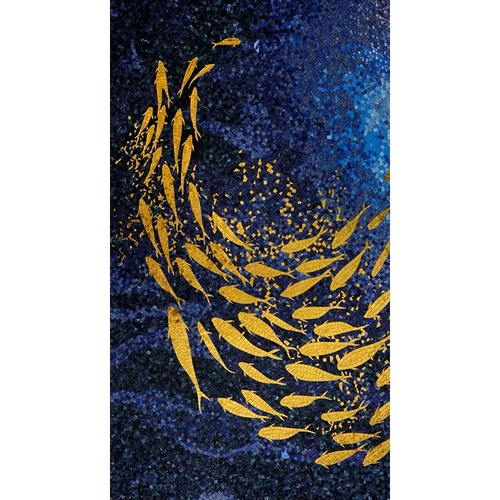 Стеклянная современная и минималистичная мозаика, декор для гостиной, головоломка, легкий роскошный стиль