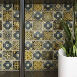 Керамическая мозаичная плитка фон стена черный золото ретро -рисунок крыльца батон