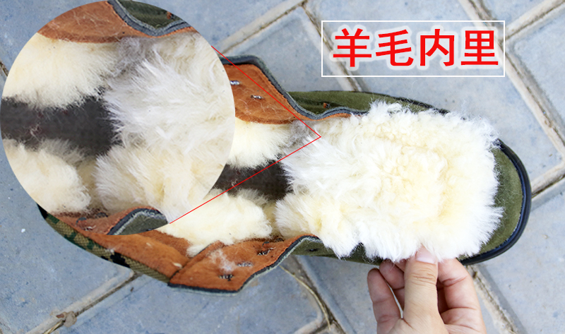 Giày cotton mùa đông giày nam mùa đông ủng len cha cộng với nhung ấm giày chiến đấu ngoài trời giày quân đội giầy lười nam hàng hiệu