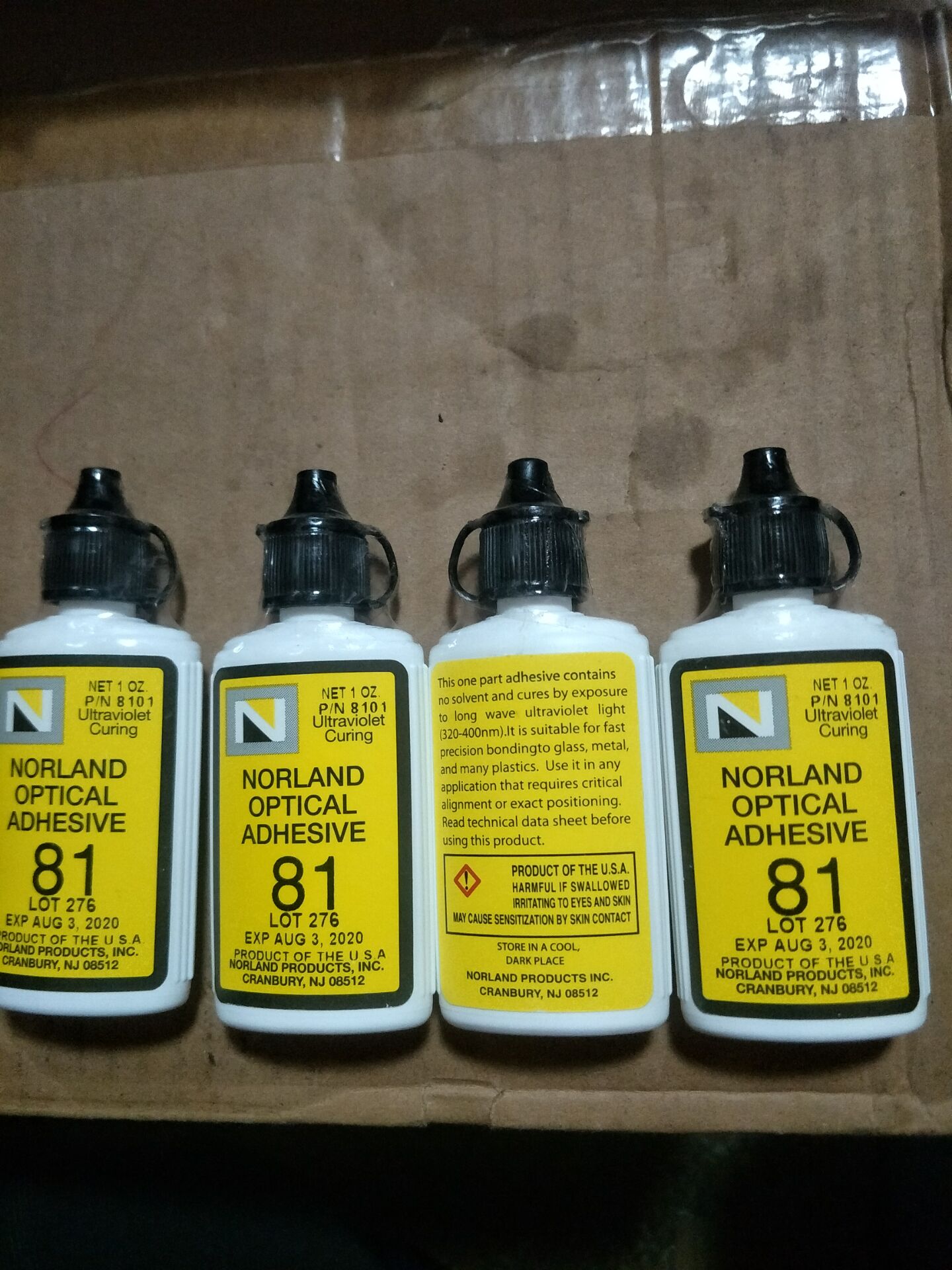 Curing Optical Glue NORLAND OPTactical ADHESIVE81 US photosensitive glue NOA81