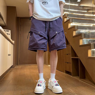 工装短裤男款夏季潮牌高街大口袋美式运动高端裤子休闲五分中裤男