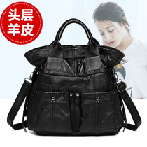 2020 new oblique cross womens bag leather large capacity handbag sheepskin simple shoulder soft leather womens bag