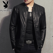 Playboy Haining đàn ông của cơ thể da phiên bản Hàn Quốc đẹp trai đầu máy da cừu da áo khoác áo khoác thủy triều trẻ