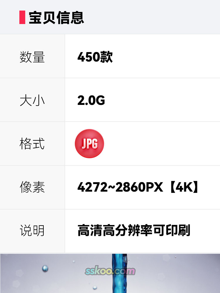 创意水波水纹高清JPG摄影特写照片4K壁纸背景图片插图设计素材插图1