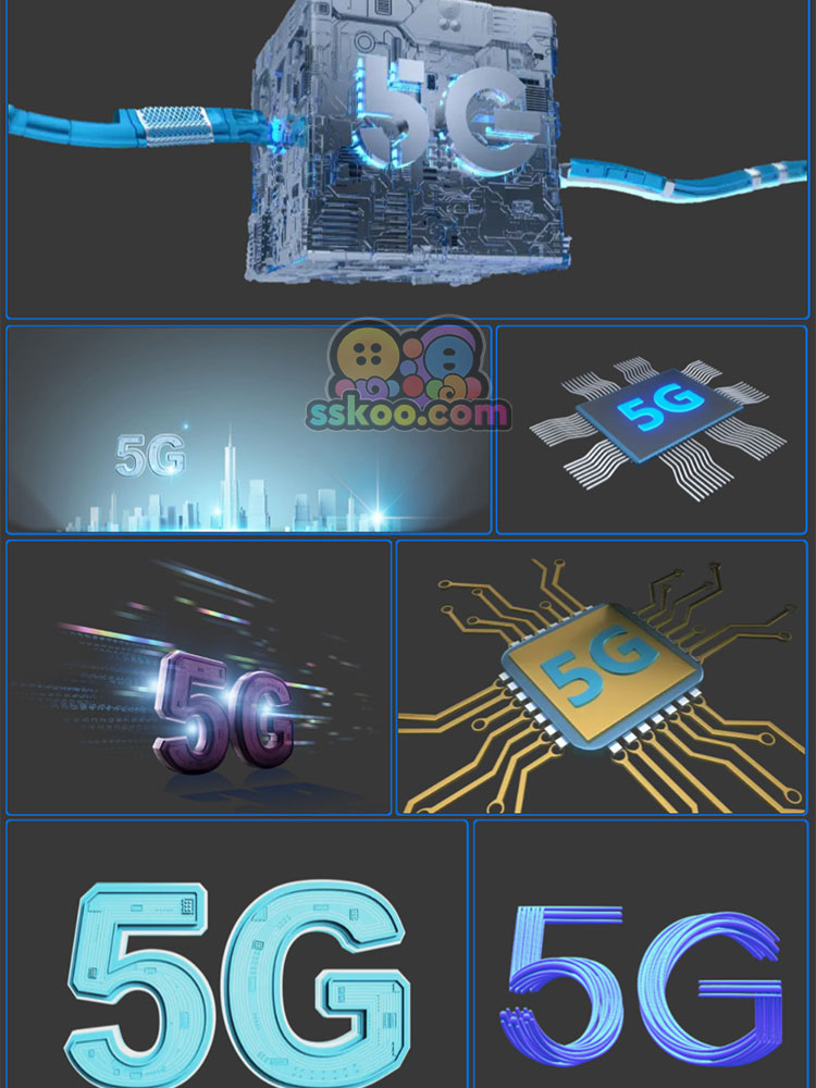 5G时代数字芯片未来科技PNG免抠元素图片PS平面设计背景装饰素材插图7
