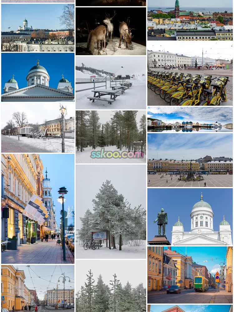 高清JPG素材芬兰风景建筑图片赫尔辛基大教堂雪街村景北欧洲摄影插图14